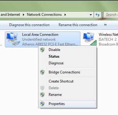 Setting Network pada Komputer Hubungkan Alat Fingerprint dengan PC melalui kabel jaringan.