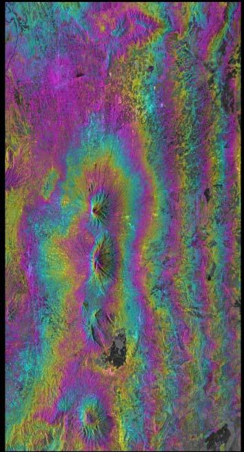 Gambar 3.13 Interferogram yang telah dihilangkan kelengkungan Bumi dan telah difilter dari noise (20090613_20091029) 3.4.