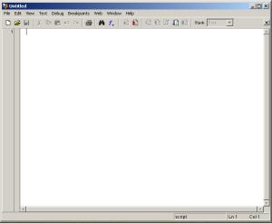 b. Editor Windows Windows ini merupakan tool yang disediakan oleh MATLAB yang berfungsi sebagai editor script MATLAB (listing perintah-perintah yang harus dilakukan oleh MATLAB).