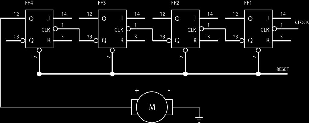 berlawanan. Salah satu cara untuk mengatur polaritas sumber arus pada motor DC dapat menggunakan rangkaian transistor dan flip-flop.
