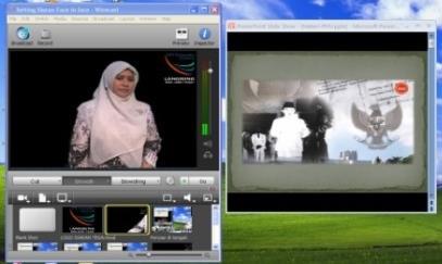 Tampilan video pembelajaran yang diterima dari sisi Client Gambar 2. Membuat Acount Justin.tv 3.