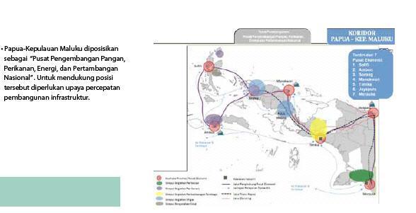 Pengembangan Koridor Ekonomi Indonesia dan Masterplan Percepatan dan Perluasan Ekonomi Indonesia (MP3EI) Dengan diterapkannya pendekatan pengembangan koridor ekonomi bersama dengan 2 (dua) pilar