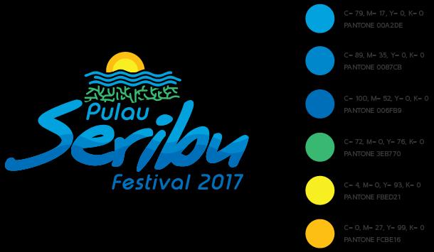 80 4) Warna Berikut adalah warna yang digunakan dalam logo Festival Pulau Seribu Gambar 5.5: Warna Logo Festival Pulau Seribu.
