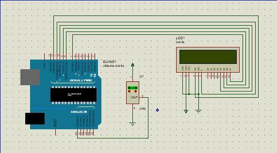 43 Gambar 4.5 gambar rangkaian pengujian sensor LM35 dengan arduino dan LCD. 3.