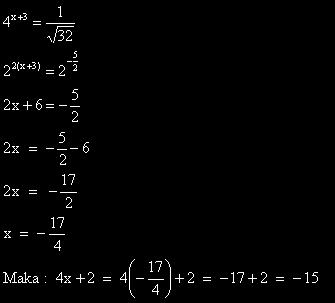 x 2 = 1 x 1 < x 2 maka 2x 1 + 3x 2 = 2(-2)