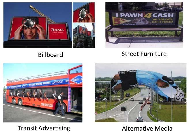 2. Proses Produksi Iklan Media Cetak 2.2. Produksi iklan cetak untuk Media Luar Ruang Jenis-jenis periklanan outdoor : Billboard
