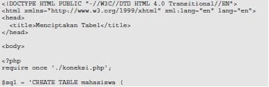 Selain menggunakan kode program, kita juga bisa memanfaatkan tool grafis untuk memudahkan administrasi dan pengolahan database, misal melalui phpmyadmin. 3.