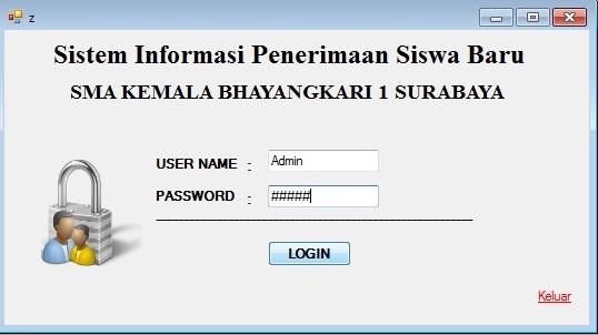 84 A. Form Login Untuk contoh,user memasukkan username Admin dan password admin seperti yang ada pada gambar 5.