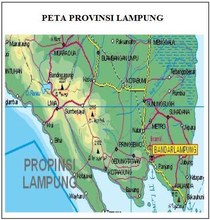 62 b. Letak Geografis Daerah Provinsi Lampung meliputi areal dataran seluas 35.