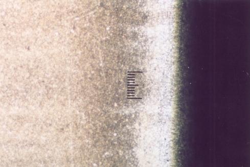 Austenit Bagian Tepi Martensit 20 µm Gambar 10. struktur mikro material pengarbonan waktu tahan 4 jam 100 µm Gambar 11.