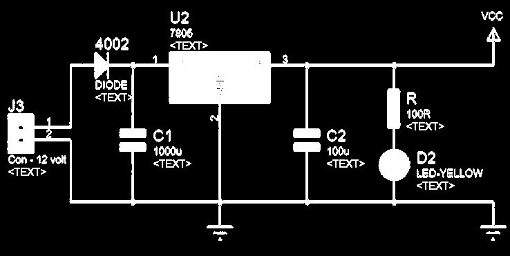 36 Keluaran 5 volt ini digunakan untuk mensupply tegangan ke semua rangkaian. Rangkaian power supply ditunjukkan pada gambar III.4: