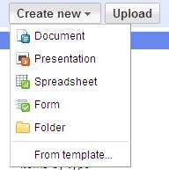 Untuk membuat file baru, klik tombol Create new yang ada di bagian kiri atas, lalu pilih