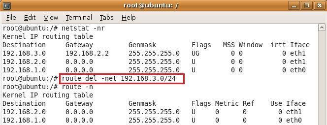 <destination-network/prefix> gw <gateway> atau route add -net <dest-network> netmask