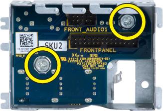 Kencangkan sekrup untuk menahan panel I/O ke wadah panel I/O. 3. Sambungkan kabel ke panel I/O. 4. Tempatkan modul USB 3.