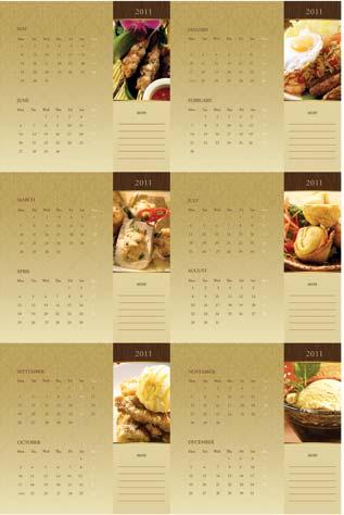 75 5.13 Kalender Dengan ditampilkan berbagai foto menu utama khas Indonesia dari Café Kopi
