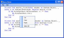 2. Menu PopUp Teknik Elektro -UM Langkah-langkah untuk mengimplementasikan menu popup diperlihatkan sebagai berikut: 1. Masih di project yang sama, tambahkan sebuah komponen ContextMenuStrip. 2.