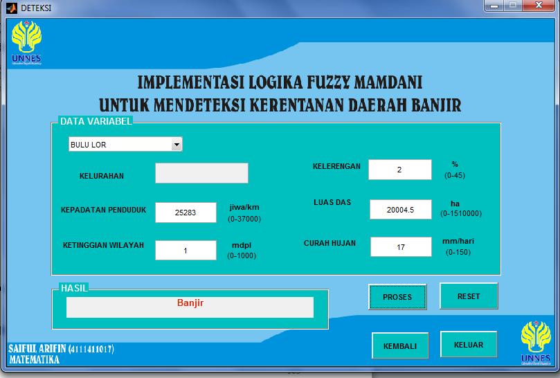 Implementasi Logika Fuzzy Mamdani untuk Mendeteksi Kerentanan Daerah Banjir di Semarang Utara a) Centroid Gambar 9.
