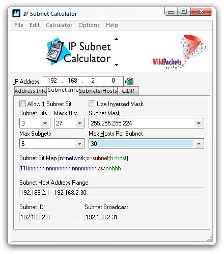 Anda bisa menggunakan perangkat lunak WildPackets IP Subnet Calculator untuk menentukan alamat yang akan anda gunakan