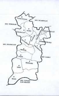 1 Dilihat dari peta Kabupaten Grobogan, Kecamatan Kradenan PETA KECAMATAN KRADENAN terletak di sebelah timur Kabupaten Grobogan.