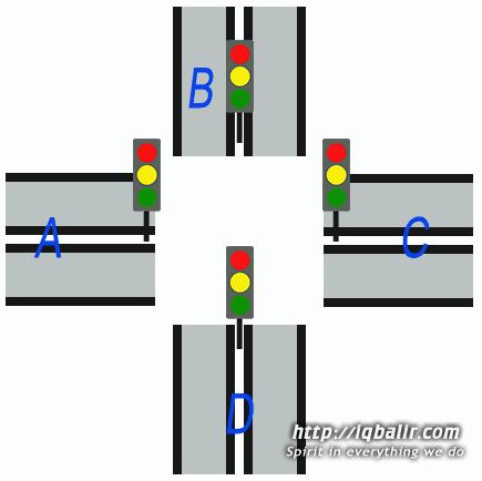 Setiap lampu rambu lalu lintas terdiri atas 3 warna lampu, yaitu lampu warna merah (M), kuning (K), dan hijau (H).