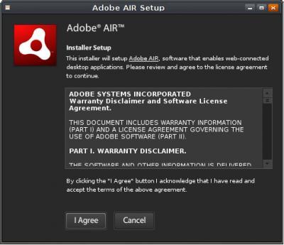 3. Tekan download now, maka aplikasi akan mengunduh Adobe AIR Runtime