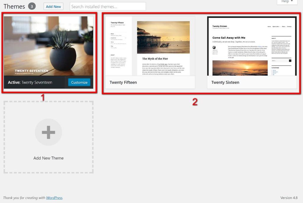 Mengganti Themes Nah menu yang selanjutnya adalah untuk mengganti themes yang digunakan untuk website kita.