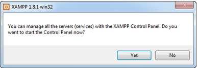 Jika ingin menjalankan aplikasi XAMPP atau tidak. Jika ya, maka klik YES. Cara Menjalankan XAMPP : 1.