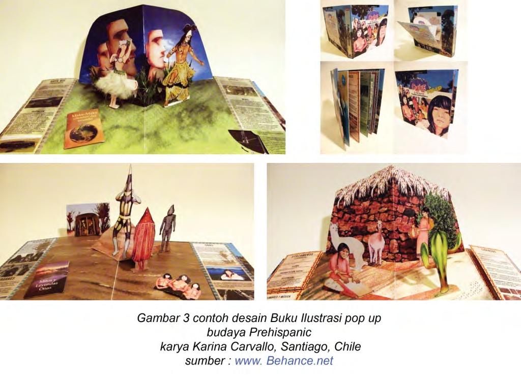 Selain Majalah Superbus, yang peneliti ambil konsep, tema, dan layout desainnya. Buku ilustrasi pop-up budaya prehispanic, karya Karina Carvallo, Santiago, Chille.