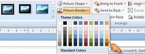 48 Menambahkan Warna Border Pada Gambar: Pilih dan klik gambar dalam slide.