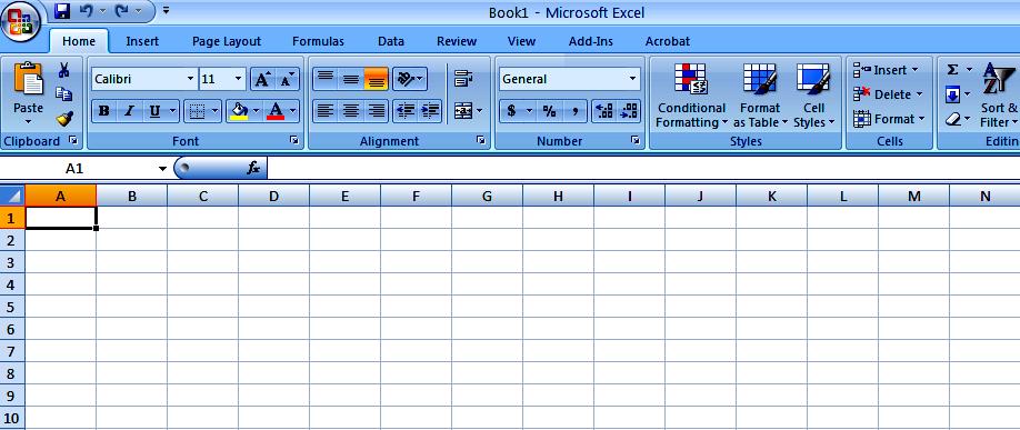 7. Perhatikan gambar di bawah ini! Lembar kerja Excel terdiri dari 16.384 kolom, dan 1.048.576 baris. Pertemuan baris dan kolom disebut: a. Sel b.