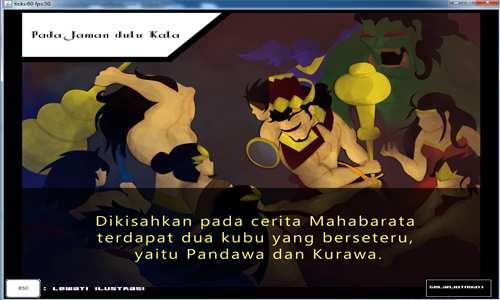 Penggunaan ilustrasi pada game Pandawa Lima bertujuan untuk memberikan cerita asli Pandawa secara singkat kepada pemain.