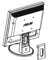 2.1 Melepaskan lengan/penyangga (Untuk pemasangan VESA di dinding) Penyangga monitor LCD VB199 Series yang dapat