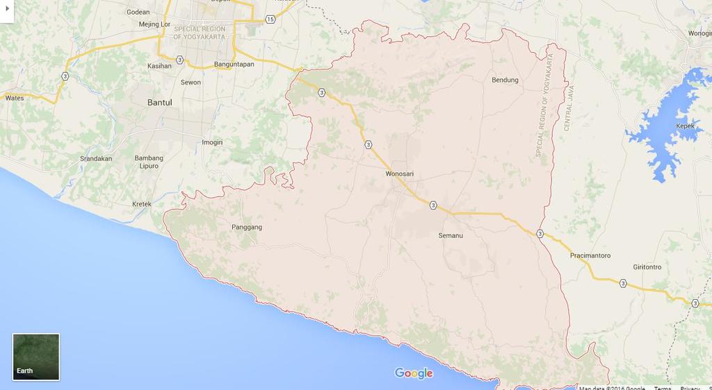 46 2. Kondisi Site Site merupakan daerah Gunung Kidul, Yogyakarta yang merupakan salah satu kawasan alam