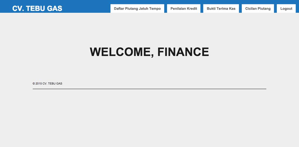 Gambar 4.65 User Interface Form Menu Staf Keuangan Pada gambar 4.