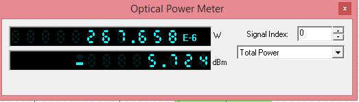 sedangkan pada simulasi di Opti System didapatkan power sebesar -19,901 dbm.