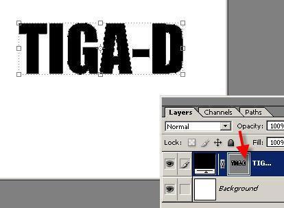TIGA-D gunakan font Impact. 3.