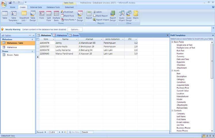 18 TDBGrid Digunakan untuk menampilkan data dan edit dataset dengan frmat tabulasi atau sering disebut brwse. 2.