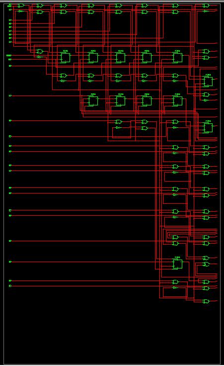 Struktur Rangkaian Serial Multipliers 8 bit