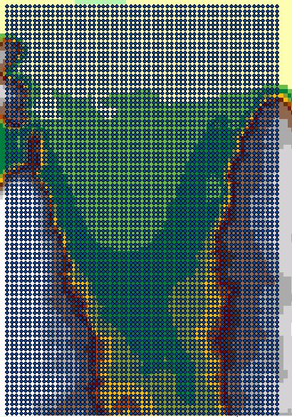 Gambar IV-25. Gridding Hasil akhir dari implementasi GIS ini adalah nilai elevasi dan koordinat kartesius dari tiap titik (DEM).