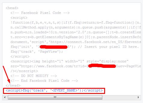 Jika Anda menggunakan CMS WordPress, dapat menginstal sebuah plugin untuk menempatkan kode peristiwa pada halaman yang diinginkan, yaitu Facebook Conversion Pixel.