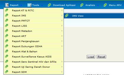 III.2 Report IMS View Dipergunakan untuk melihat laporan data IMS yang sudah di upload oleh masing masing UPK.