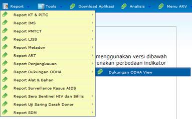 III.7 Report Dukungan ODHA View Dipergunakan untuk melihat laporan Dukungan ODHA yang sudah di upload oleh masing masing UPK.
