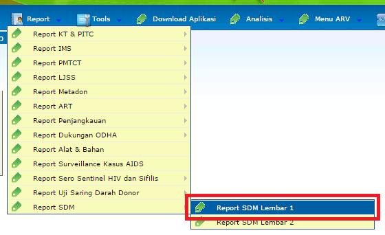 12.1 Report SDM Lembar 1 Report SDM bisa diakses dari menu Report Report SDM Report