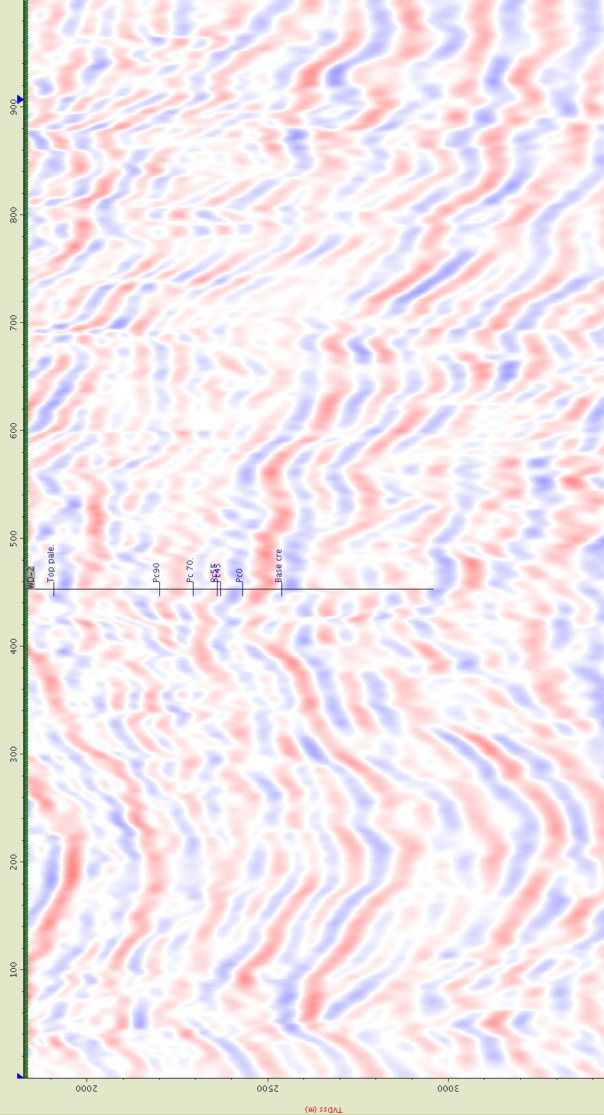 SDT-2 Top A Top A-1 Top A-2 Base-B Gambar 4.2 Data seismik 2D 44 8. Data pre-stack seismik dalam bentuk angle gather Data ini dapat dilihat pada Gambar 4.3 Gambar 4.