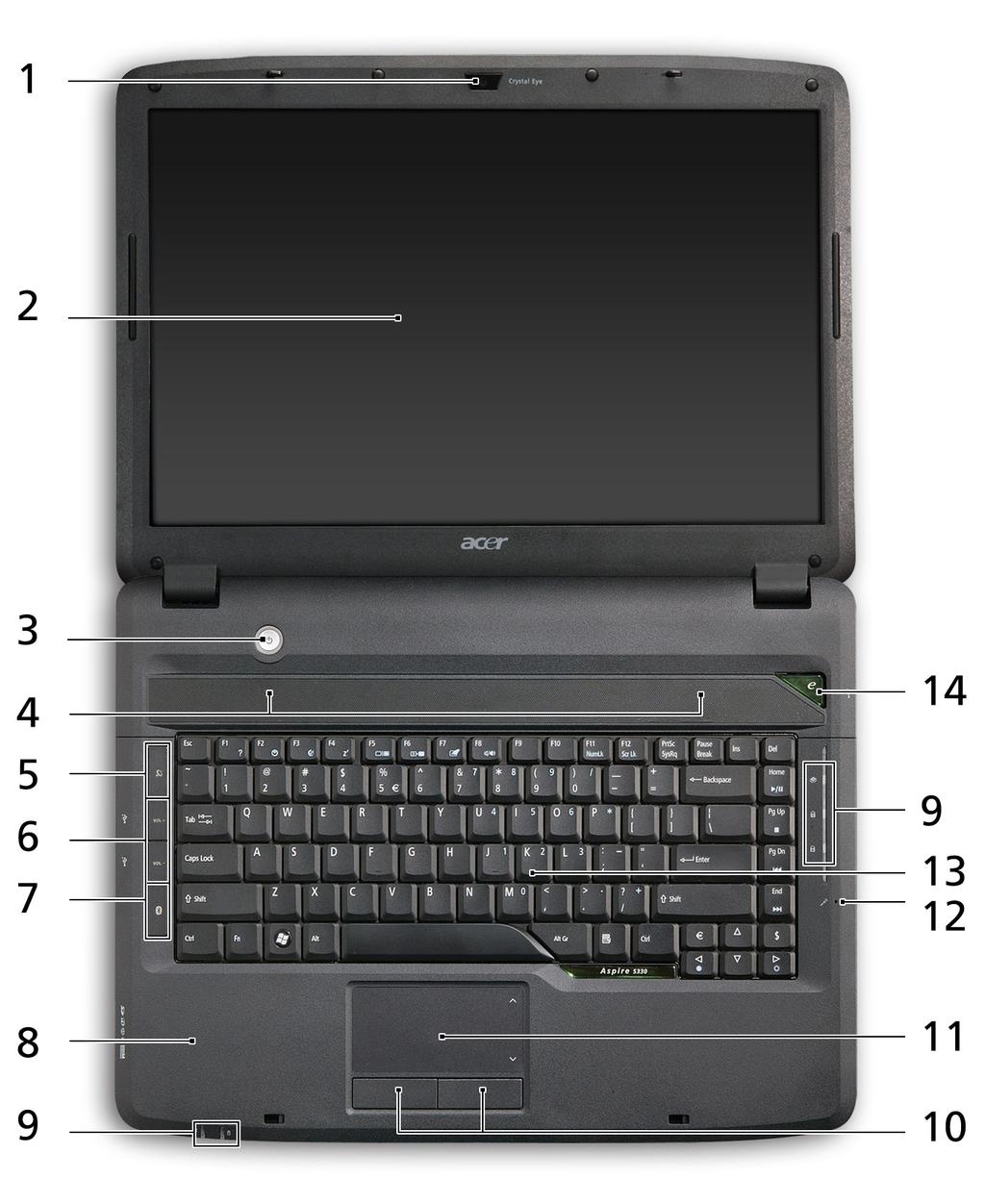 4 Tentang notebook Acer Setelah mempersiapkan komputer seperti pada gambar dalam brosur