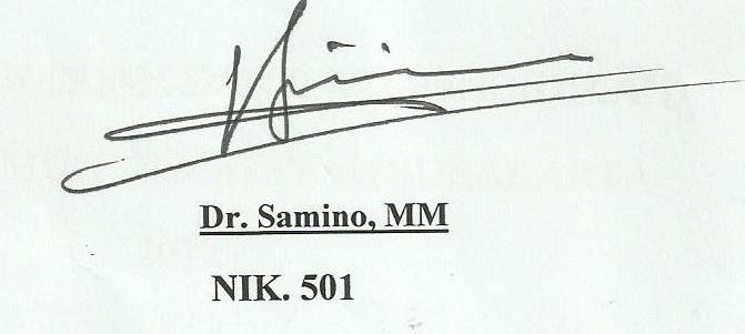 2 Surat Persetujuan Artikel Publikasi Ilmiah Yang bertanda tangan di bawah ini pembimbing skripsi : Nama : Dr. Samino, MM.
