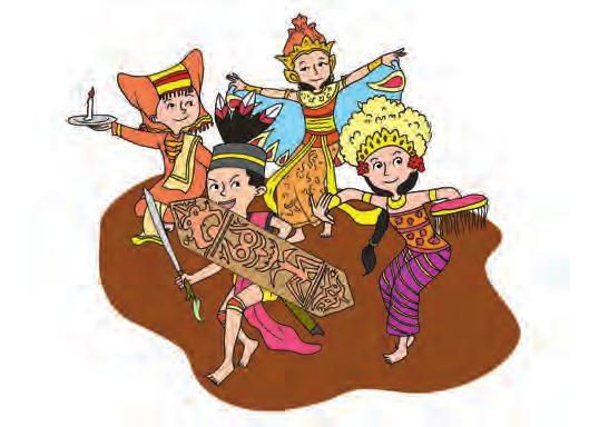 a. Bangga terhadap kebudayaan dalam negeri. Gambar 3.24 Menari tarian daerah sebagai wujud sikap bangga b. Menyaring budaya asing yang masuk Indonesia. c.