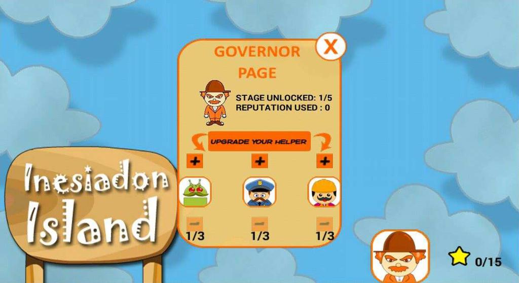 134 7. Layar Governor Page Gambar 4.10 Layar Governor Page Layar ini berisi informasi perkembangan game selama pemain bermain.