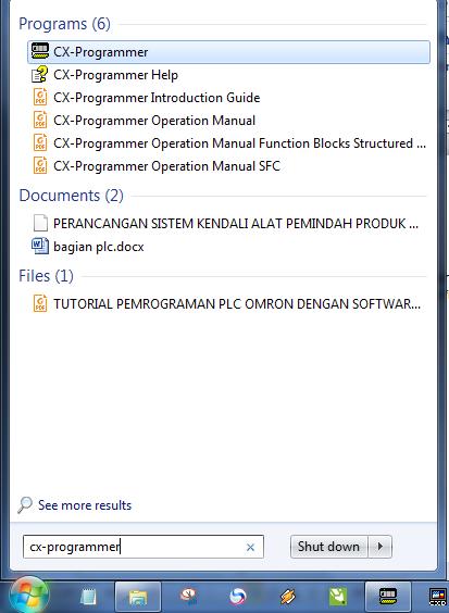 B. Pemograman PLC Omron CX-Programmer adalah software aplikasi yang digunakan untuk memprogram PLC omron melalui PC/laptop, software ini dikembangkan oleh Omron sendiri. 1.