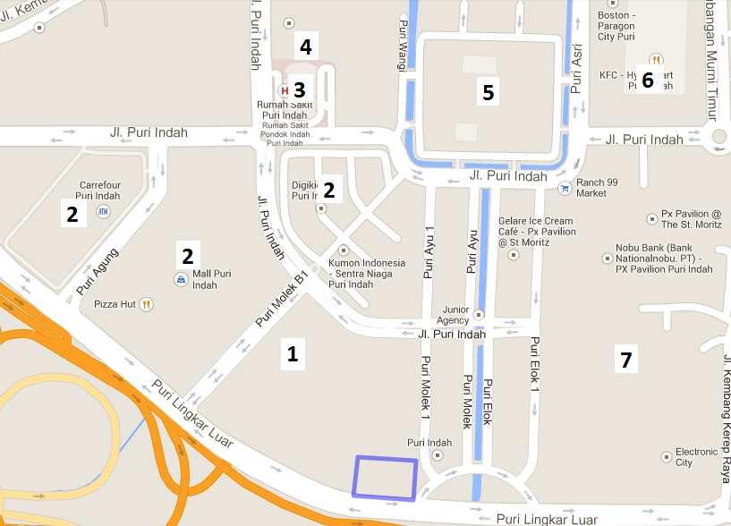 54 3.1.1 Dasar Pertimbangan Tapak Tridith Venue terletak di lokasi yang sangat strategis, yaitu kawasan yang akan menjadi Central Business District Puri Indah (CBD Puri Indah).